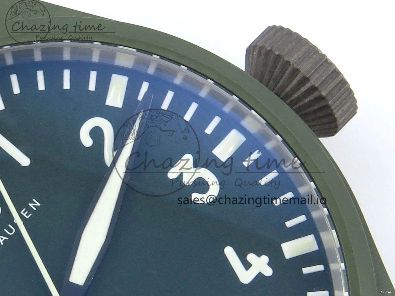 MIROTIME 0302 Big Pilot IW329802 M+F 1:1 Best Edition Green Dial on Green Nylon Strap MY Unique 7002